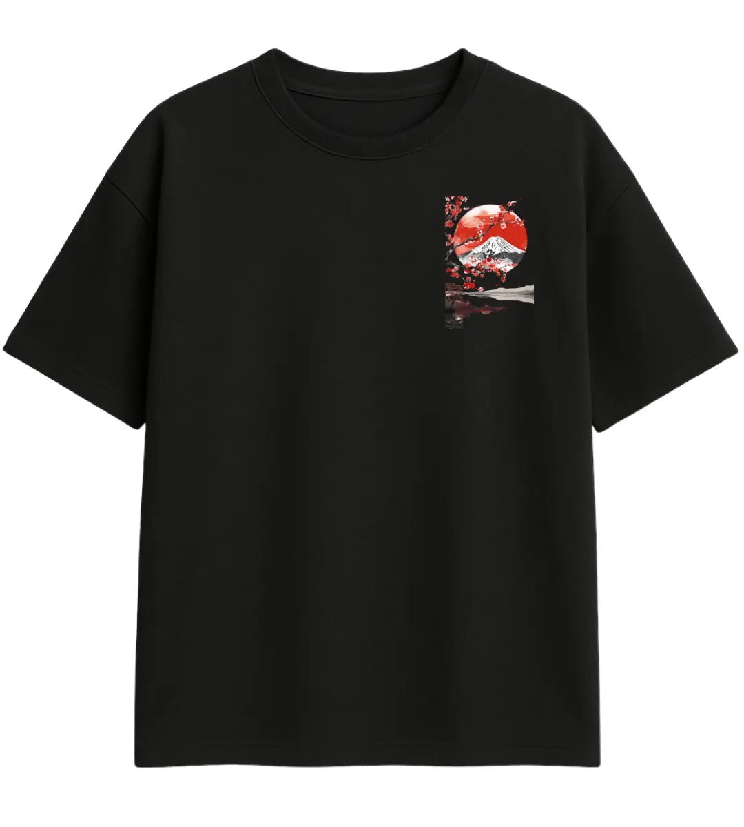 Rising Sun Sakura Oversize T-Shirt Lorinfo