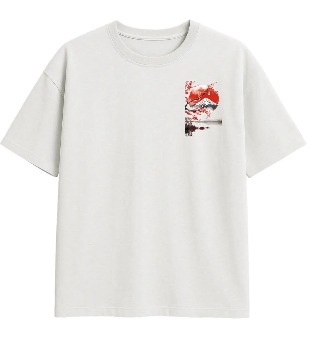 Rising Sun Sakura Oversize T-Shirt Lorinfo
