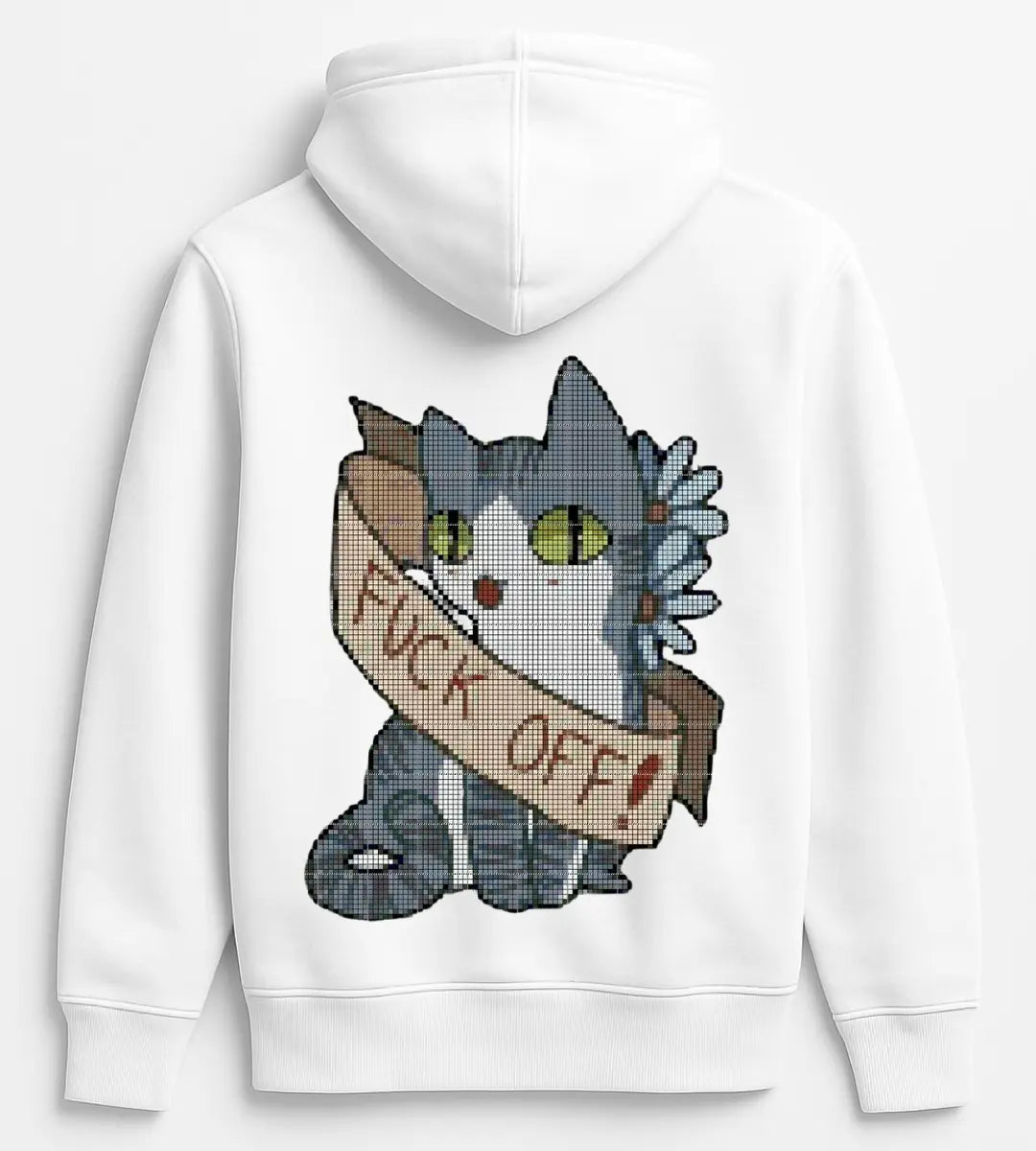 Rebel Cat Banner Hoodie Lorinfo