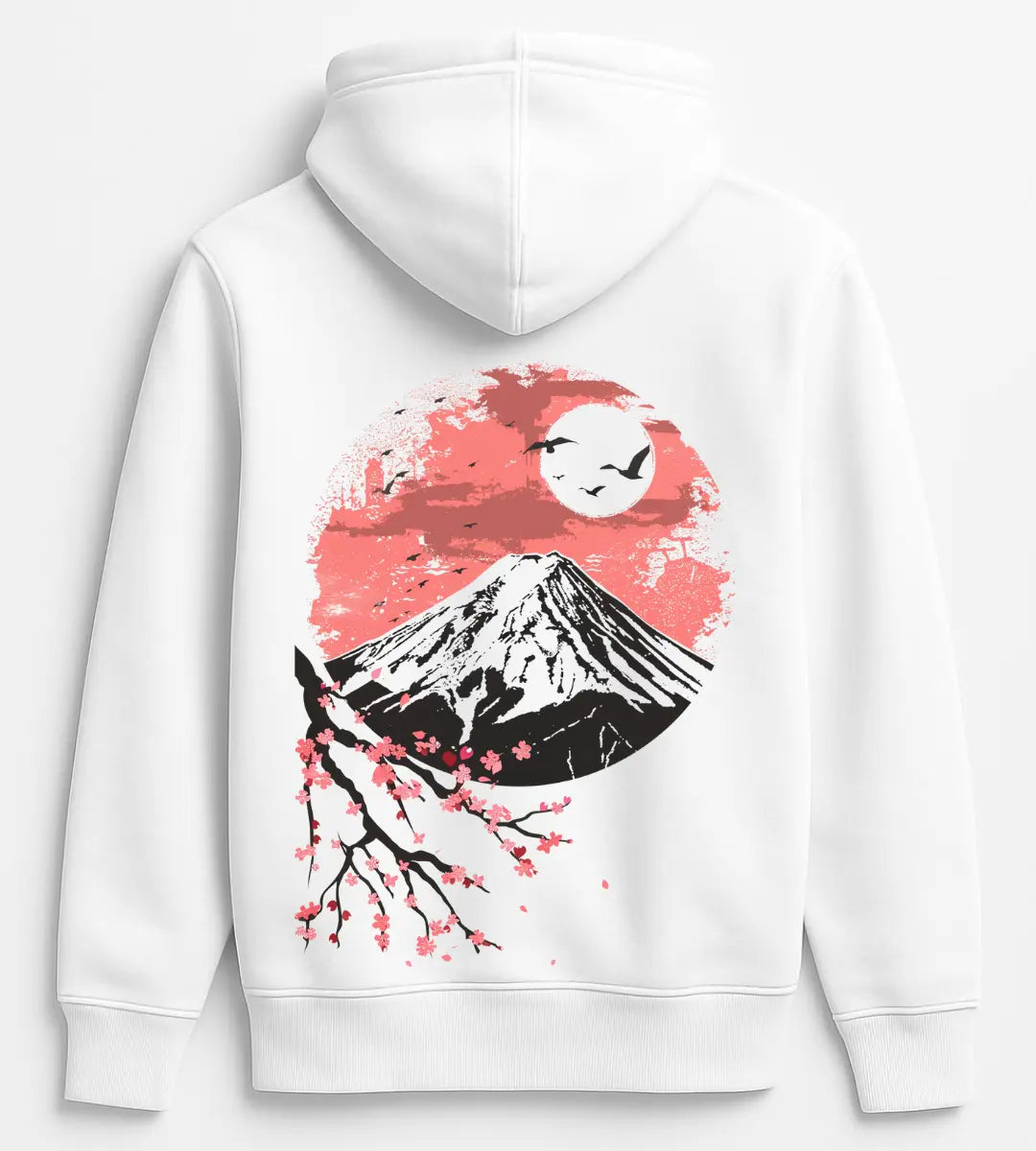 Moonlit Sakura Fuji Hoodie Lorinfo