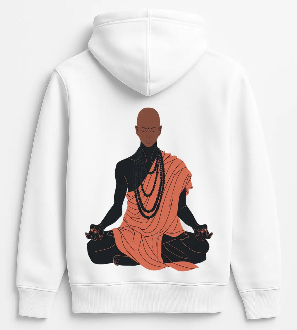 Zen Flame Monk Hoodie Lorinfo