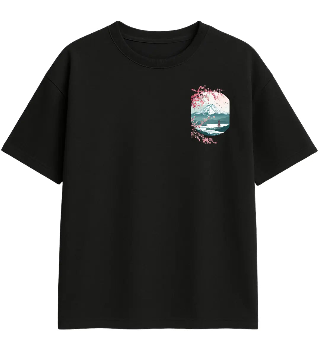 Pagoda Blossom View Oversize T-Shirt Lorinfo