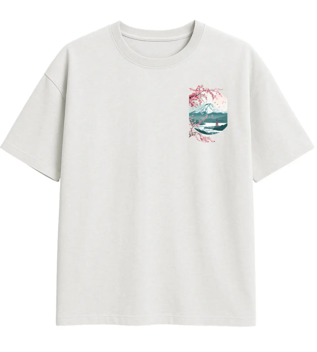 Pagoda Blossom View Oversize T-Shirt Lorinfo
