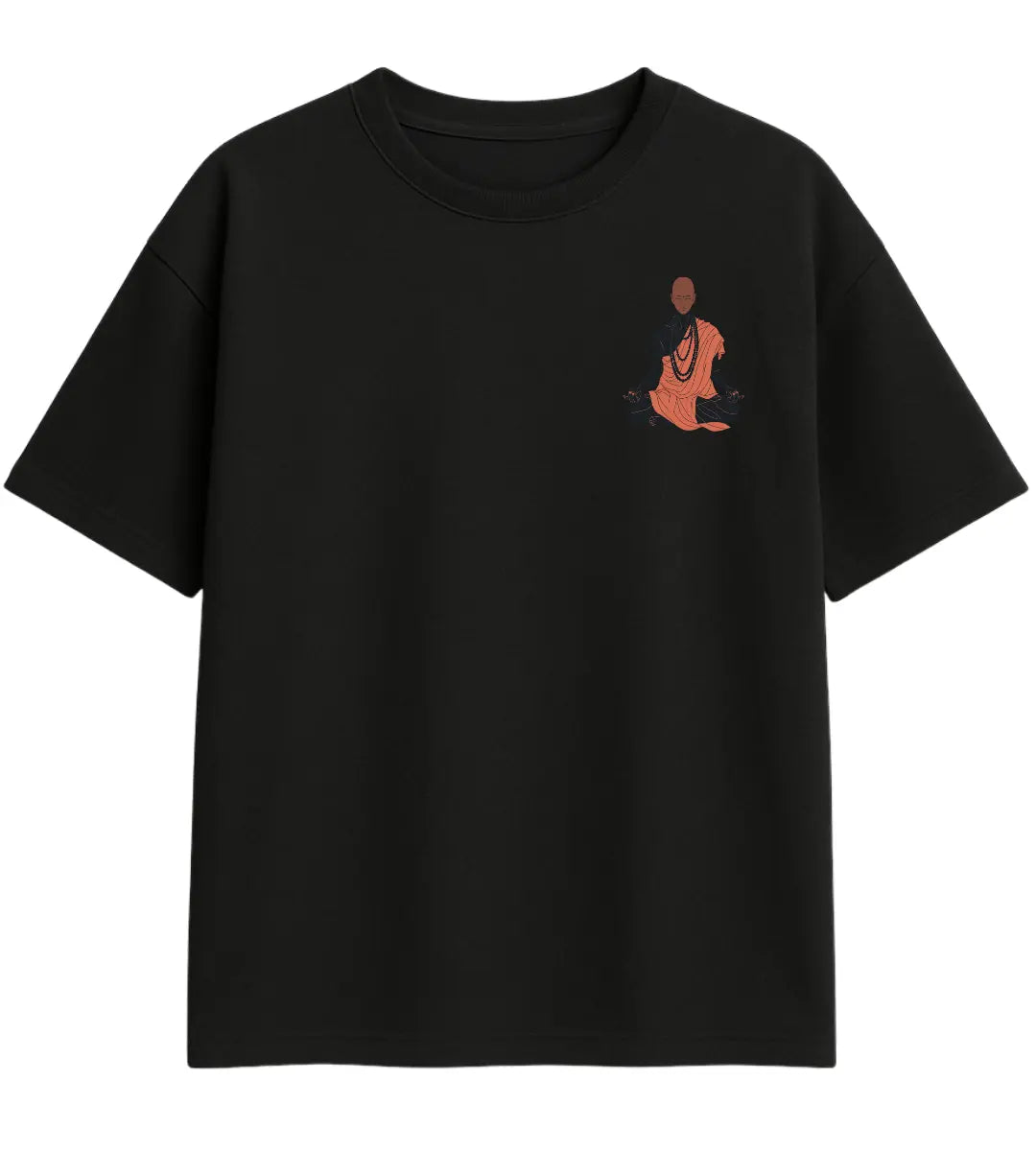 Zen Flame Monk Oversize T-Shirt Lorinfo