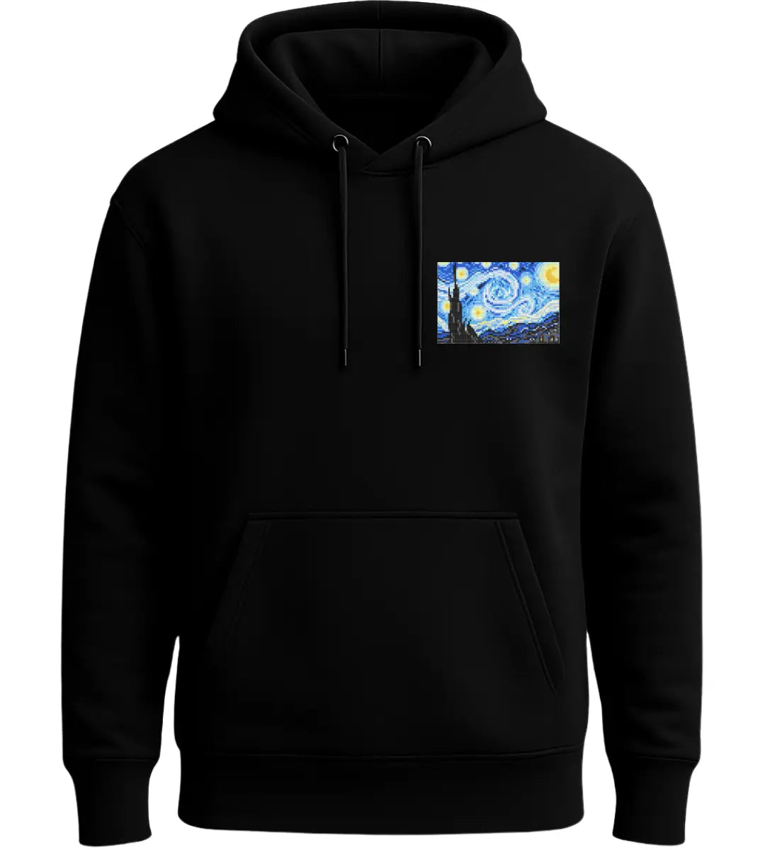 Pixel Starry Night Hoodie Lorinfo