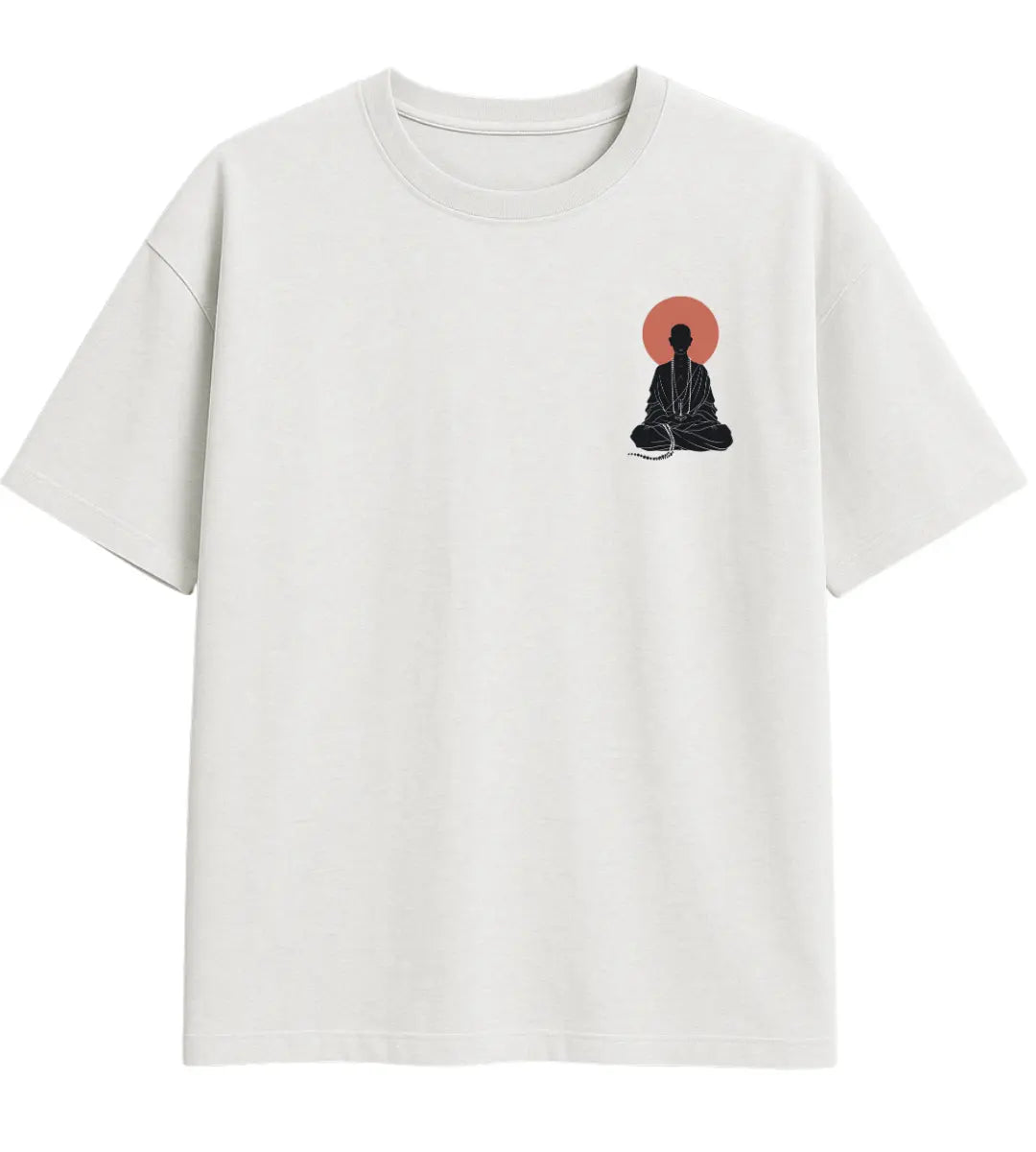 Red Sun Monk Oversize T-Shirt Lorinfo