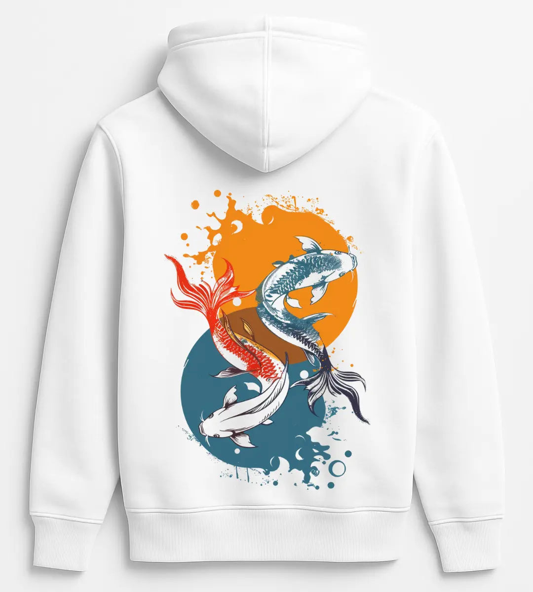 Yin Yang Two Koi Hoodie Lorinfo