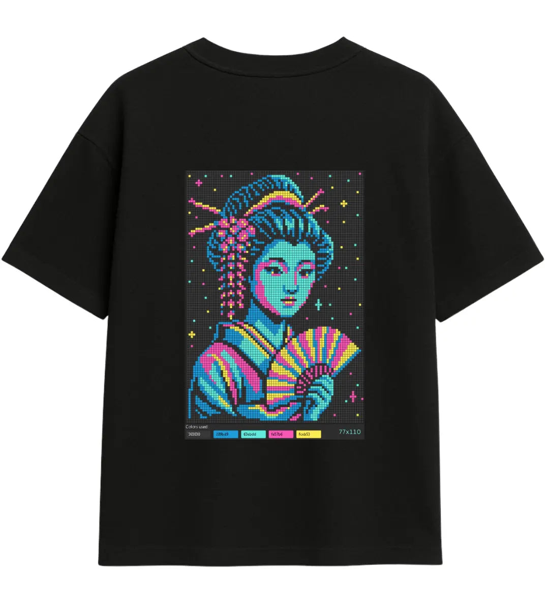 Cyber Geisha Oversize T-Shirt Lorinfo