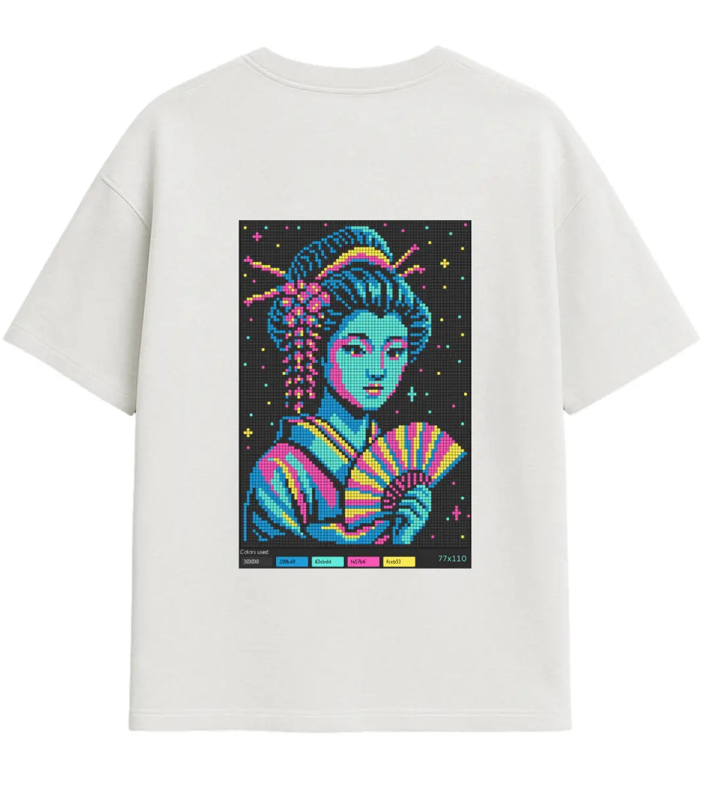 Cyber Geisha Oversize T-Shirt Lorinfo