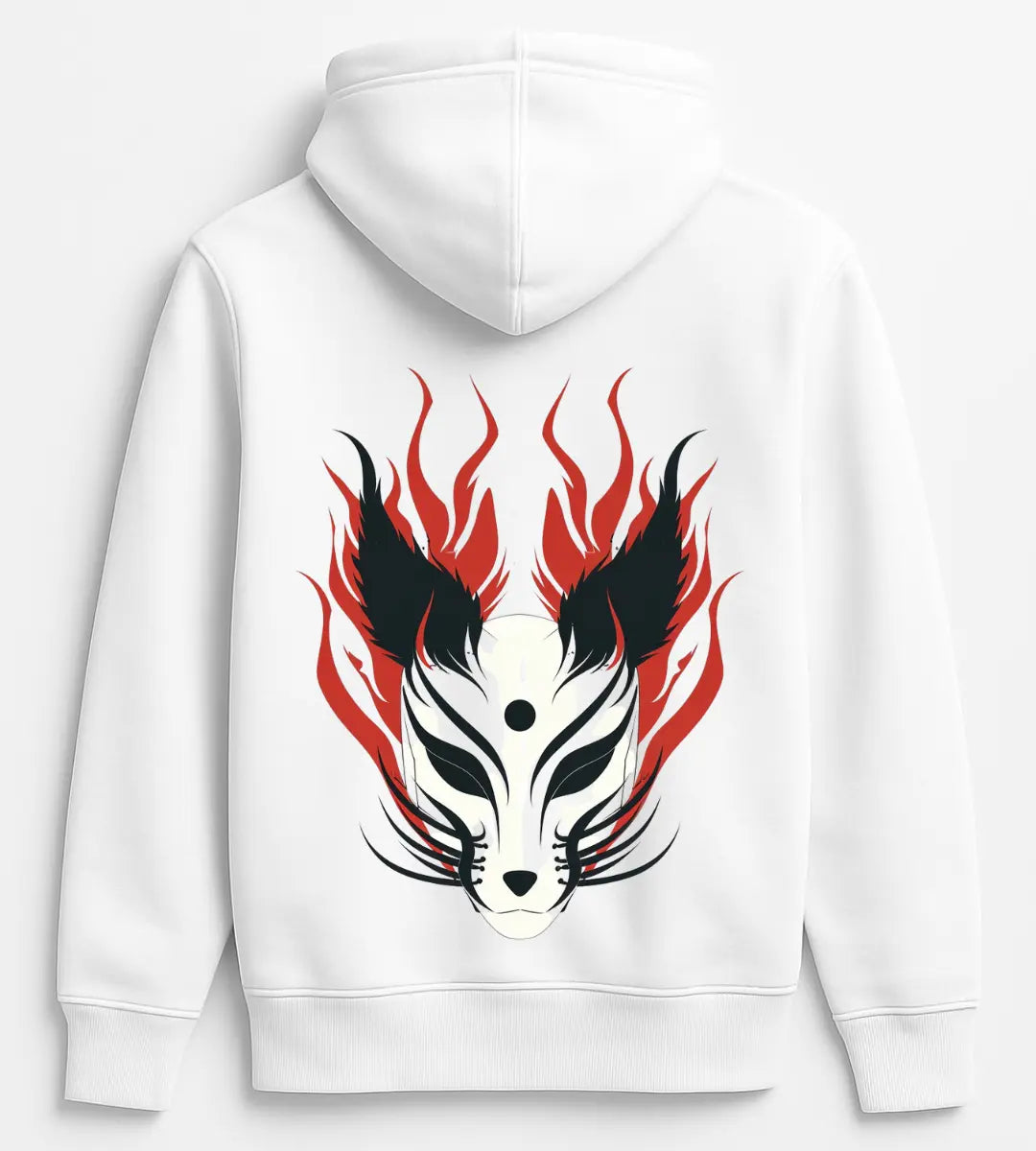 Flame Spirit Kitsune Hoodie Lorinfo