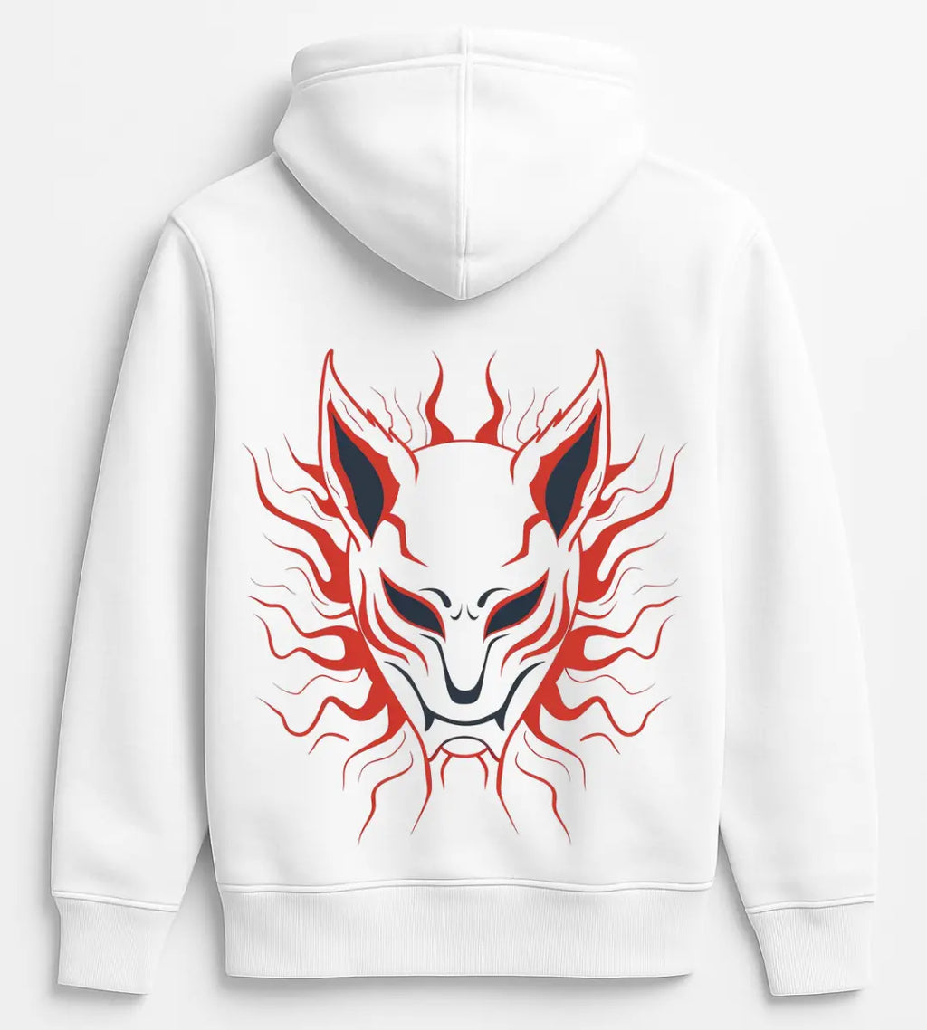 Solar Kitsune Mask Hoodie Lorinfo