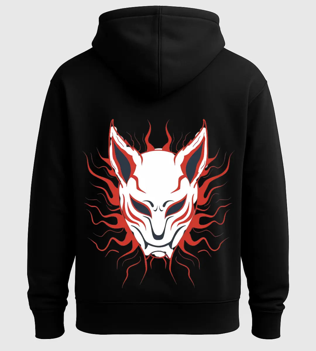 Solar Kitsune Mask Hoodie Lorinfo