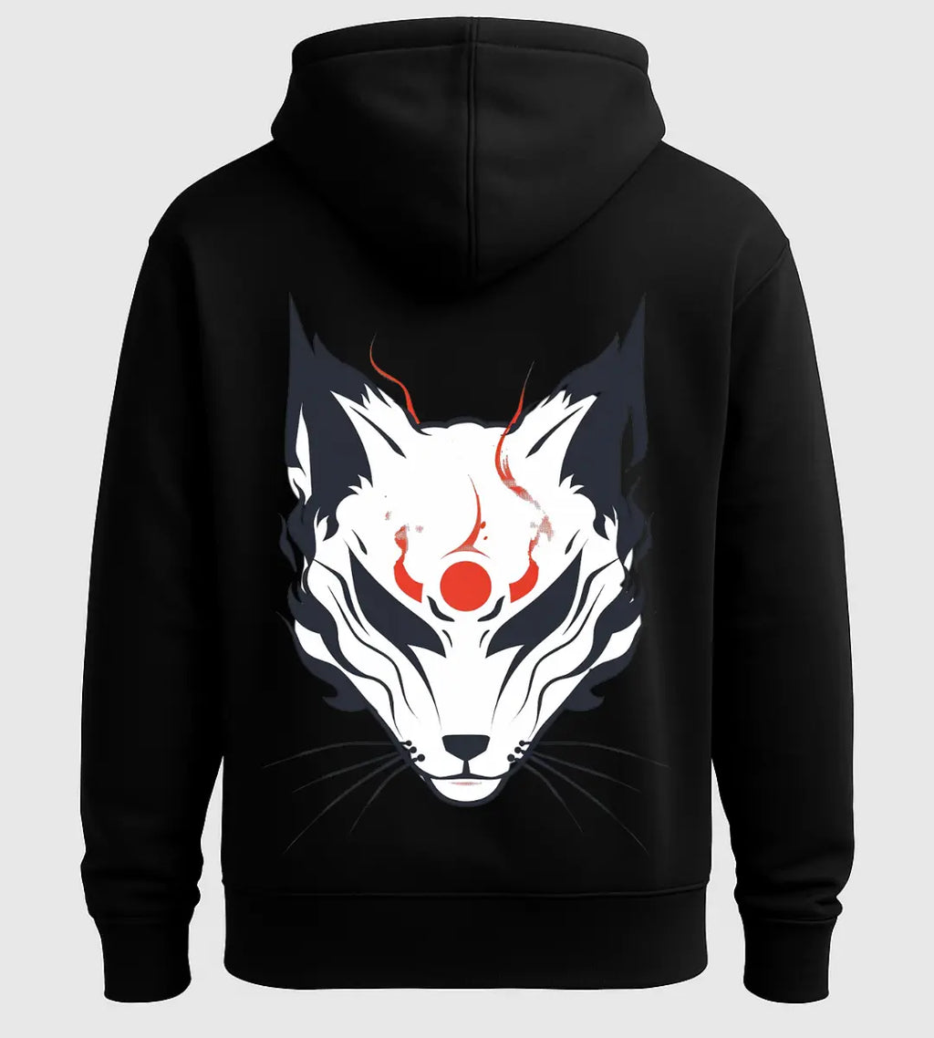 Shadow Moon Kitsune Hoodie Lorinfo