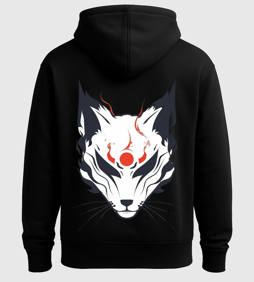 Shadow Moon Kitsune Hoodie Lorinfo