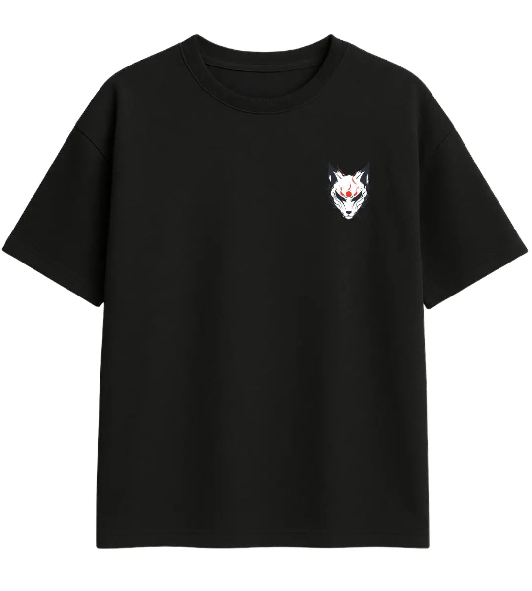 Shadow Moon Kitsune Oversize T-Shirt Lorinfo