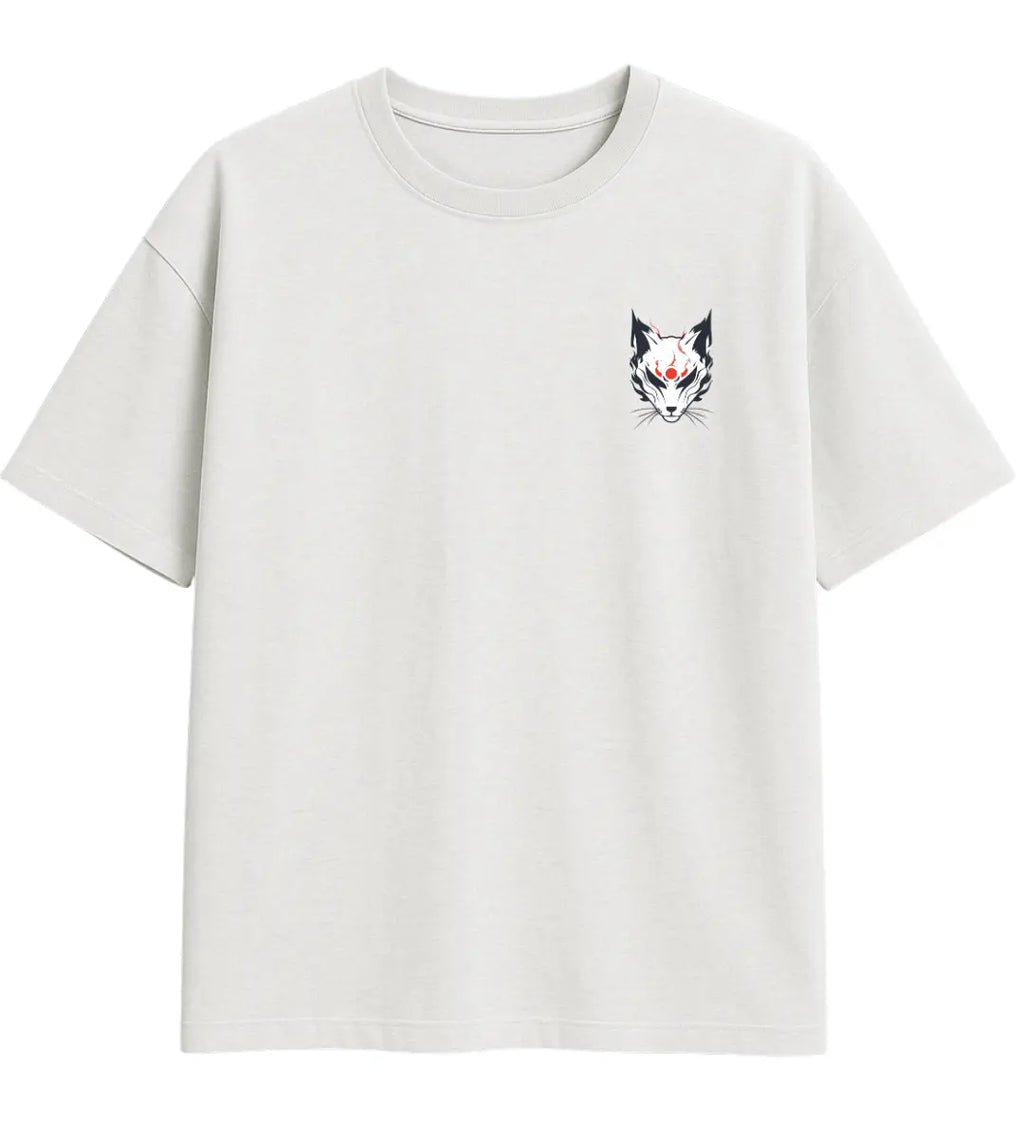Shadow Moon Kitsune Oversize T-Shirt Lorinfo