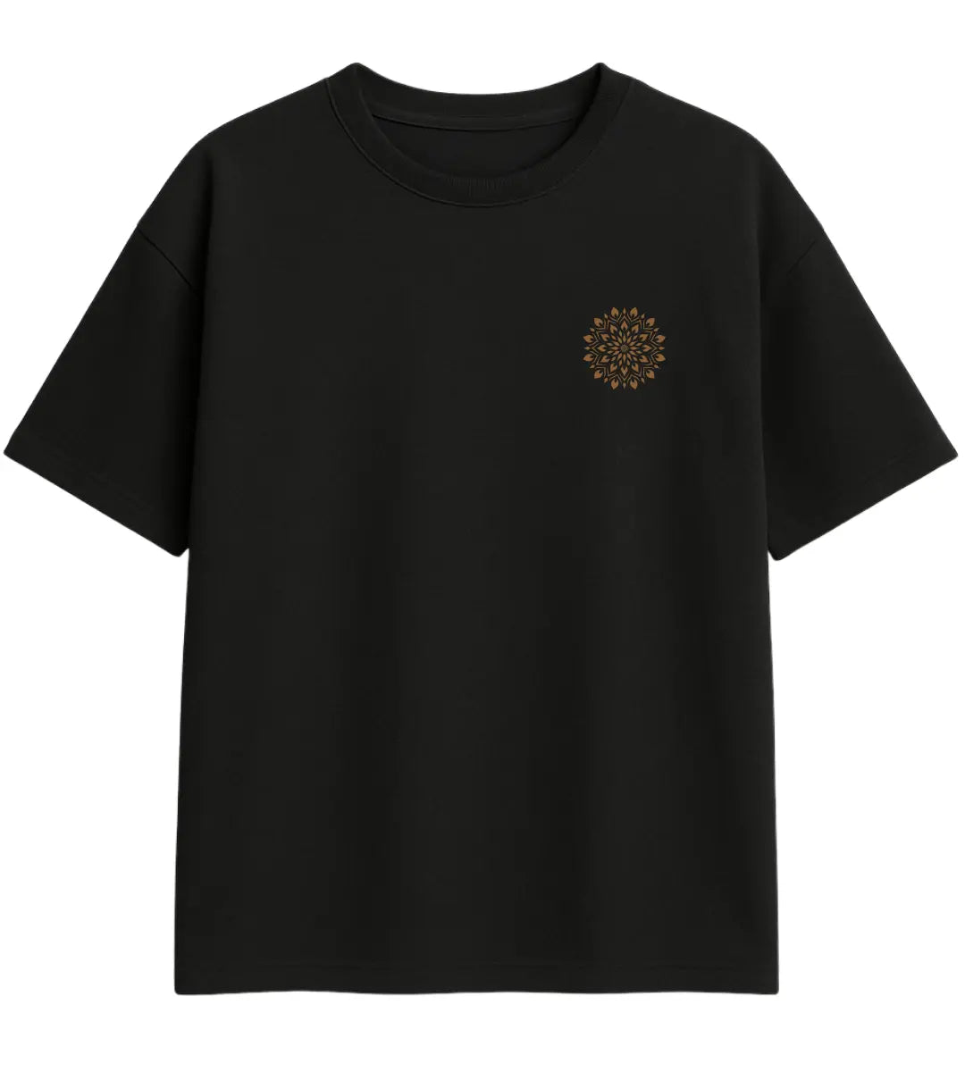 Gold Mandala Oversize T-Shirt Lorinfo