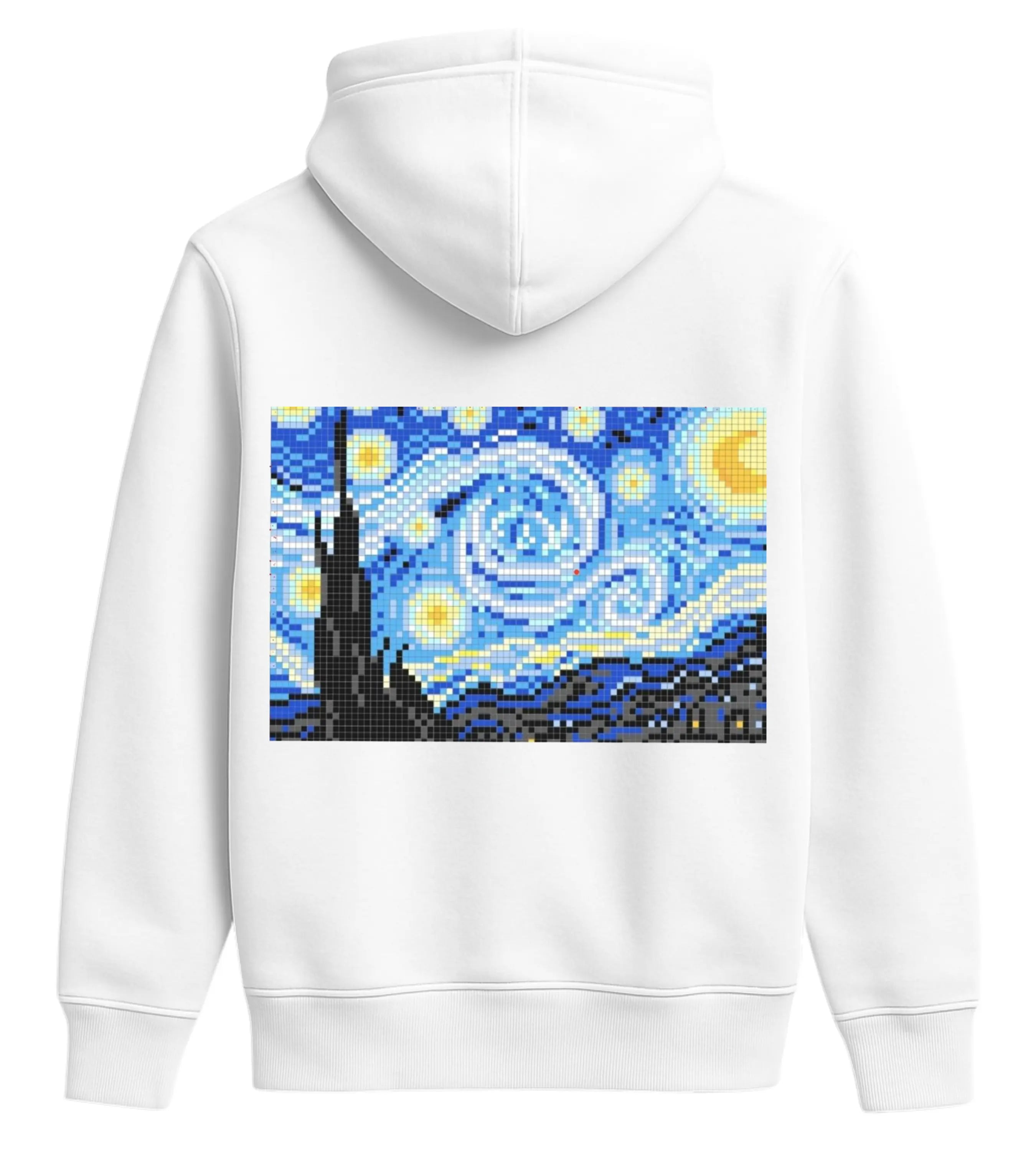 Pixel Starry Night Hoodie Lorinfo