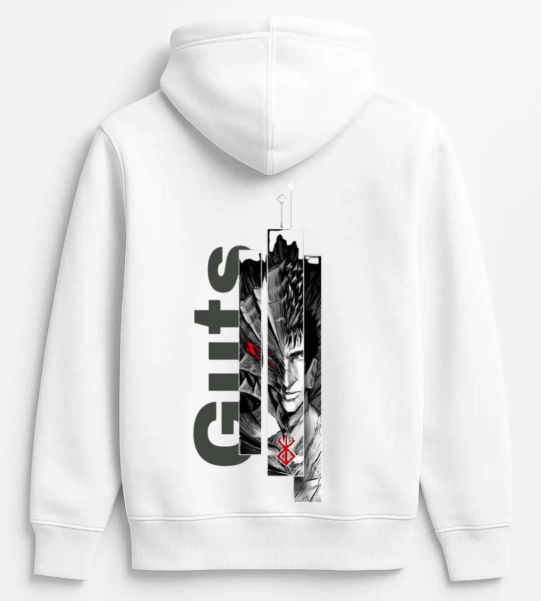 Berserk Guts Monochrome Hoodie Lorinfo