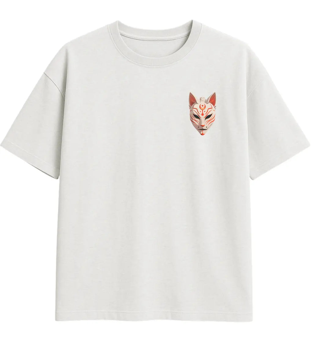 Divine Kitsune Mask Oversize T-Shirt Lorinfo