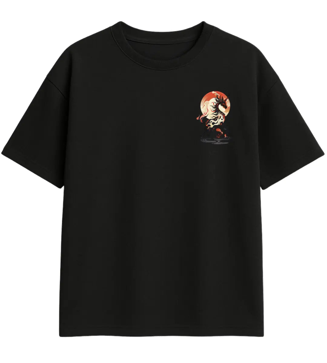 Blazing Kirin Oversize T-Shirt Lorinfo
