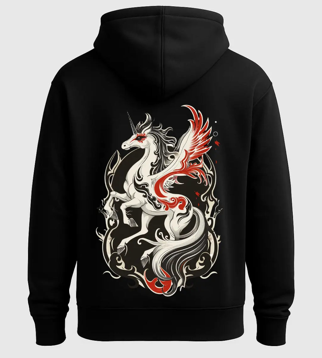 Celestial Flame Unicorn Hoodie Lorinfo
