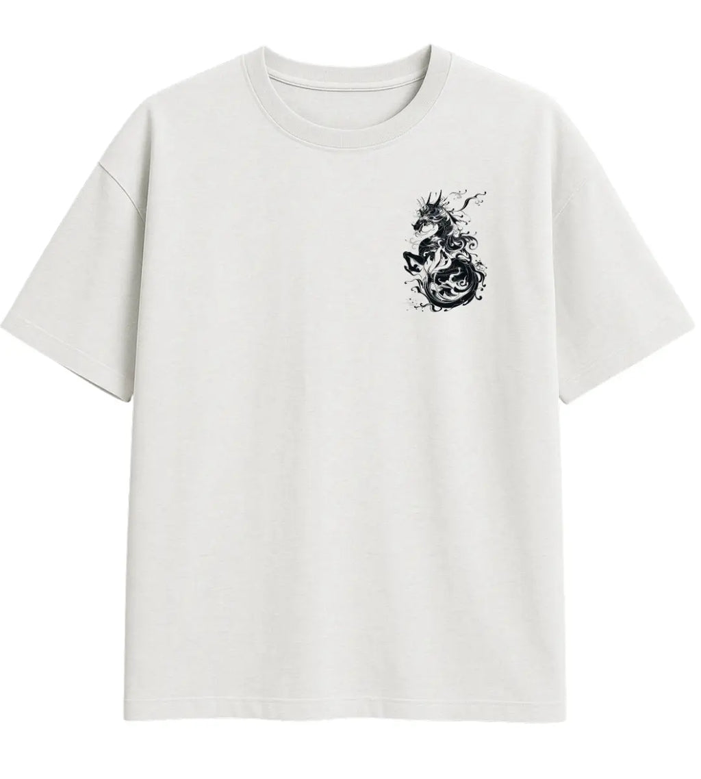 Ink Flow Kirin Oversize T-Shirt Lorinfo