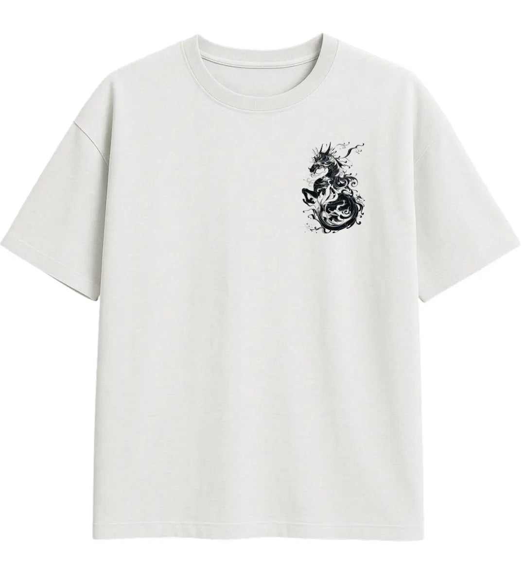 Ink Flow Kirin Oversize T-Shirt Lorinfo