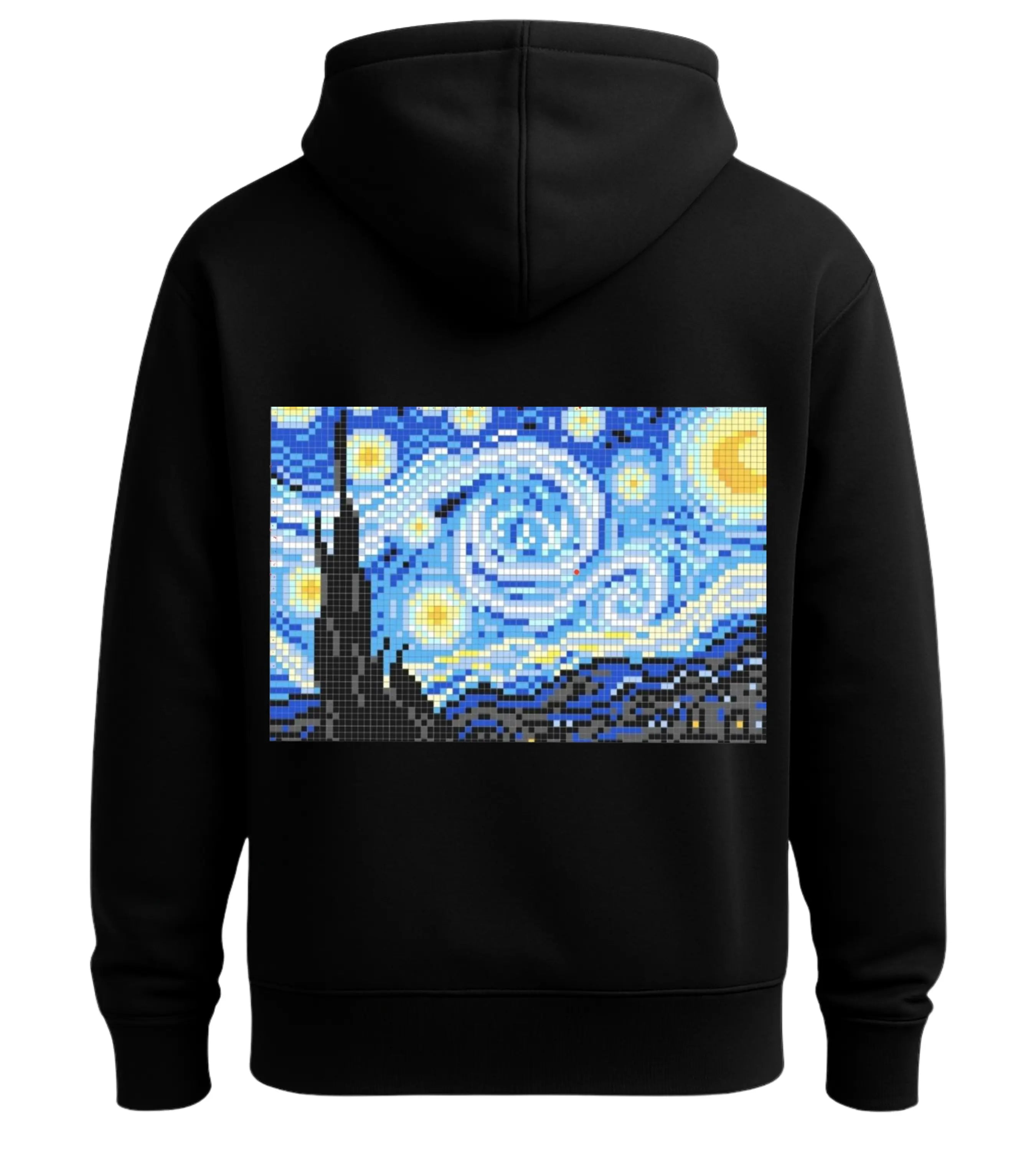 Pixel Starry Night Hoodie Lorinfo