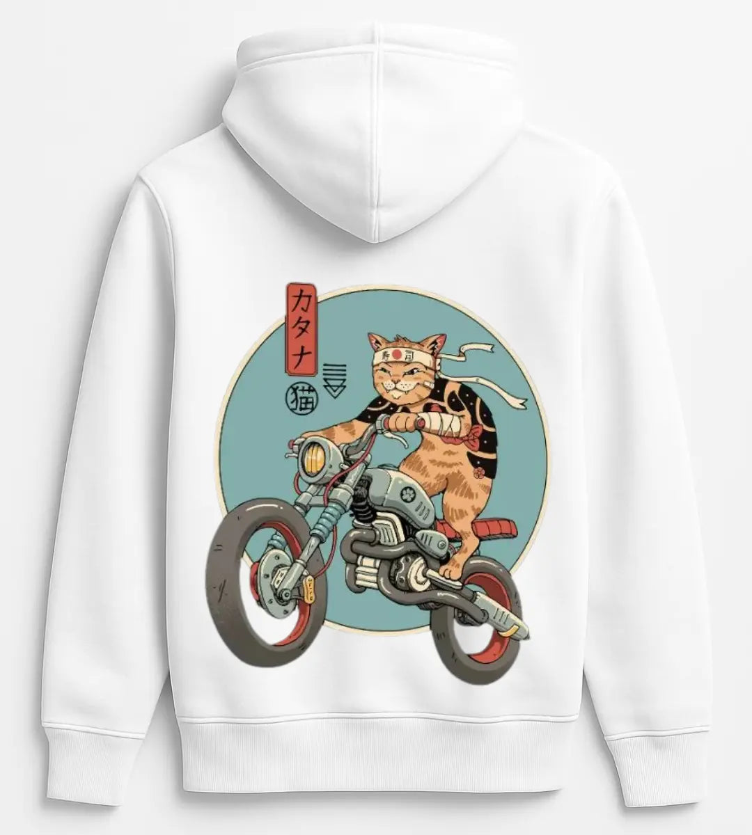 Biker Cat Hoodie Lorinfo