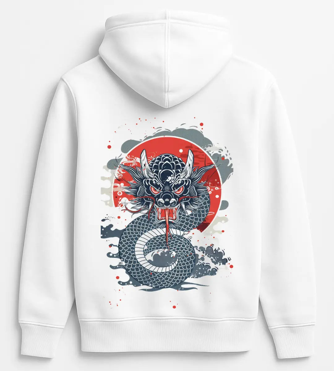 Samurai Serpent Dragon Hoodie Lorinfo