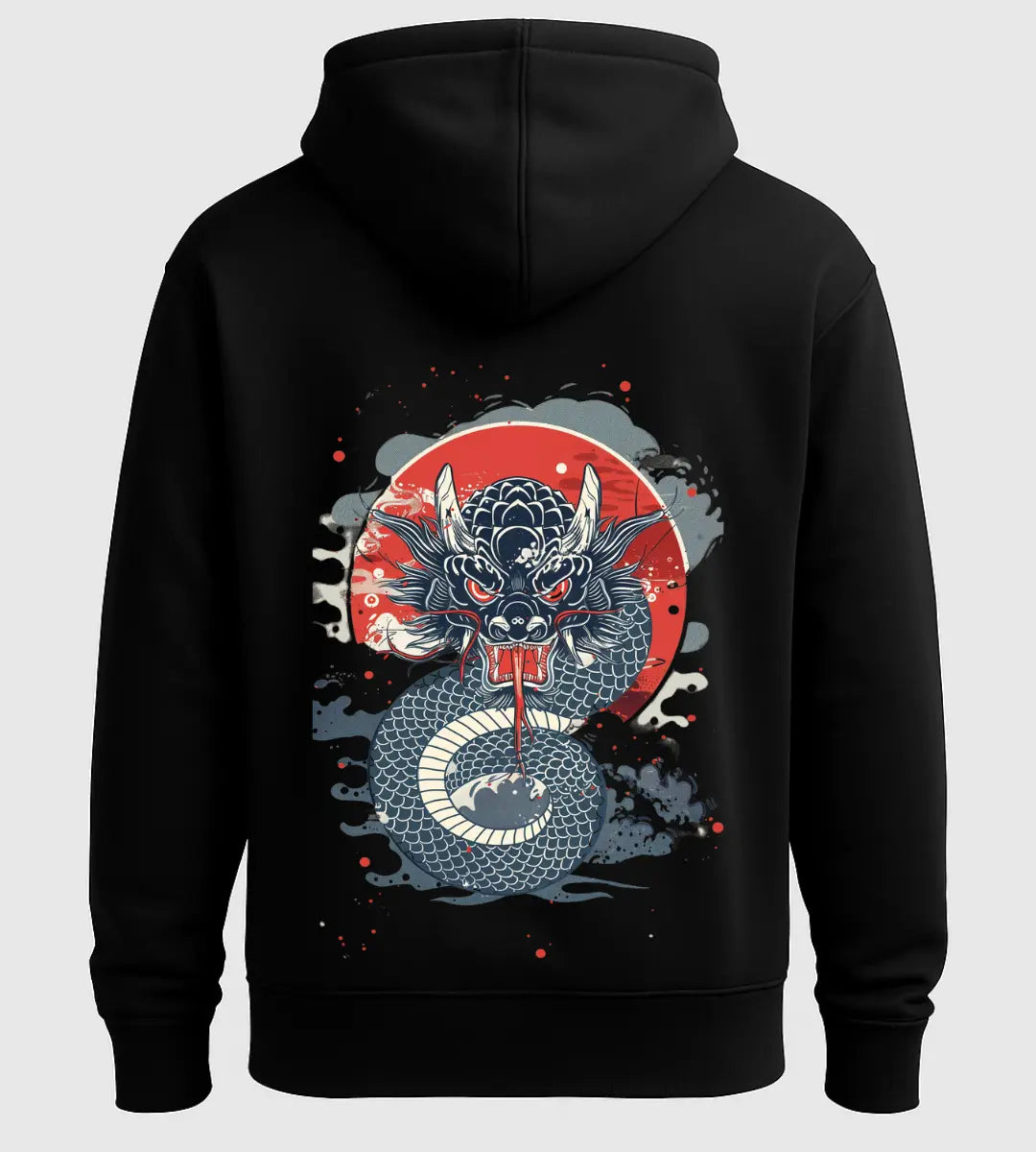 Samurai Serpent Dragon Hoodie Lorinfo