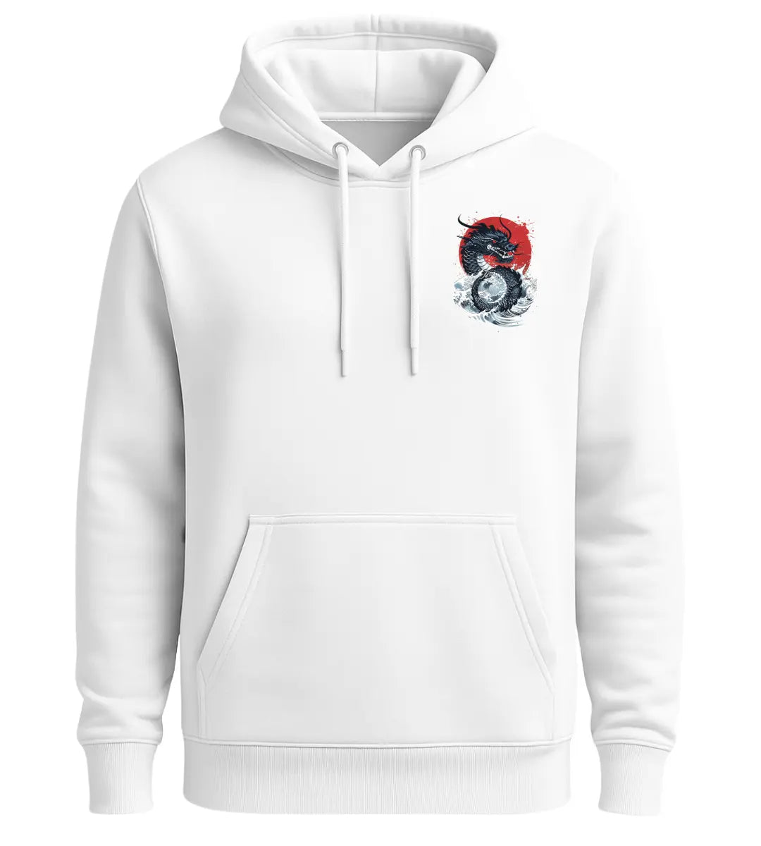 Crimson Wave Dragon Hoodie Lorinfo