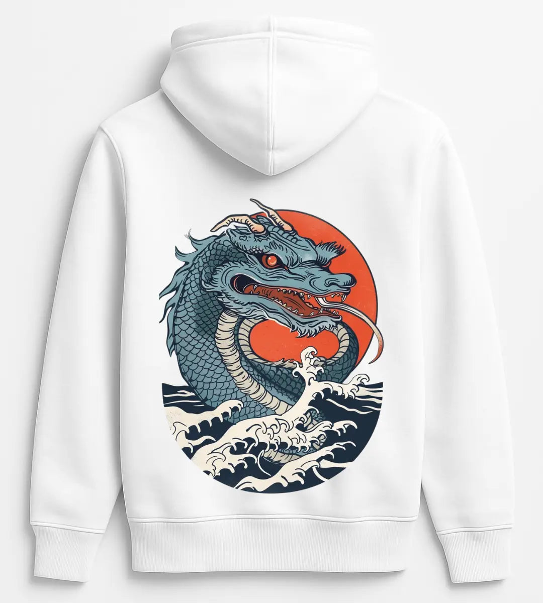 Sunrise Serpent Dragon Hoodie Lorinfo