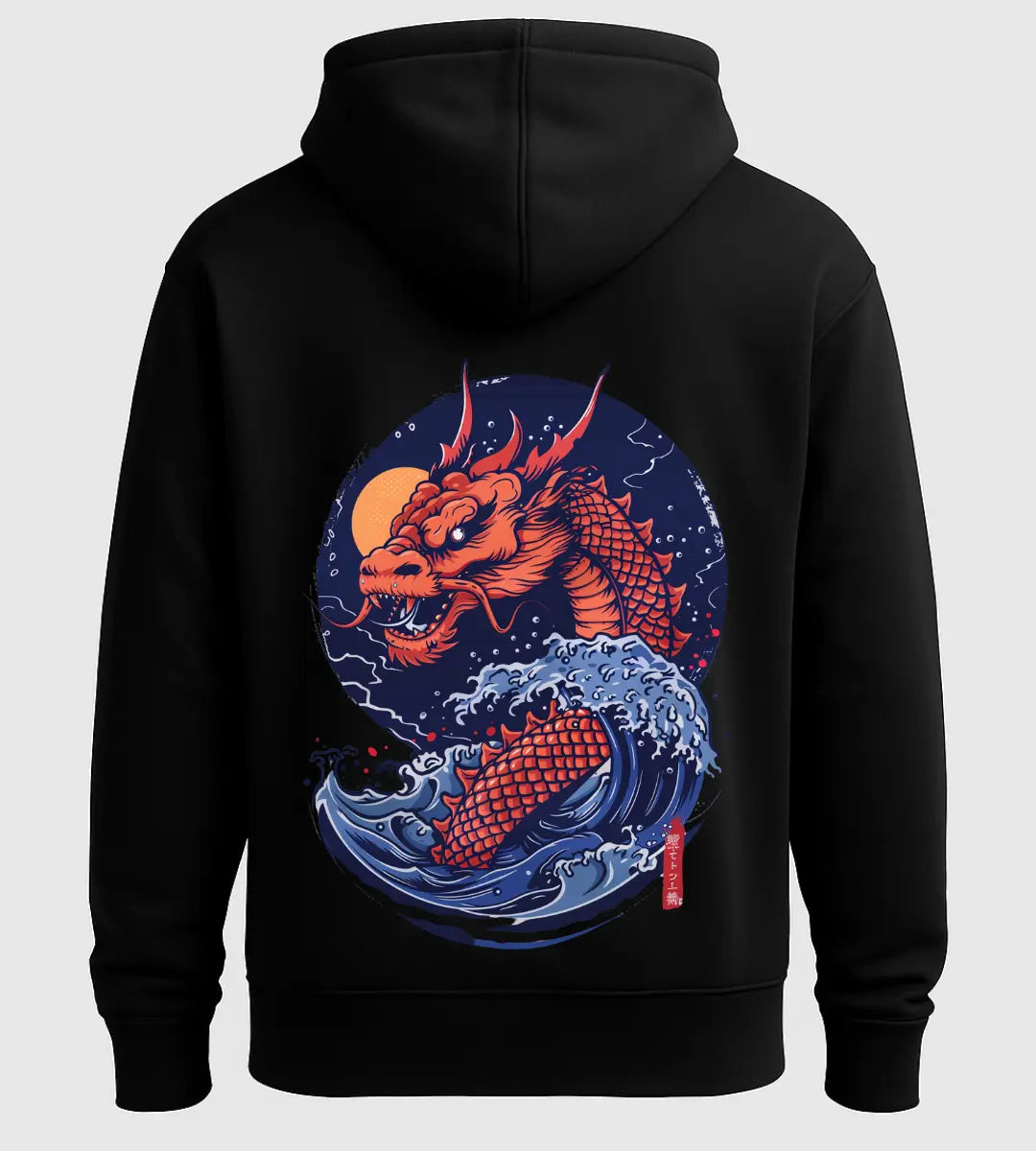 Night Tide Dragon Hoodie Lorinfo