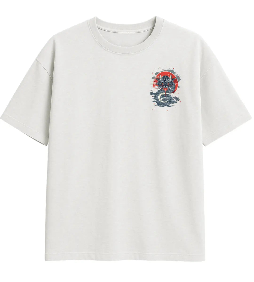 Samurai Serpent Dragon Oversize T-Shirt Lorinfo