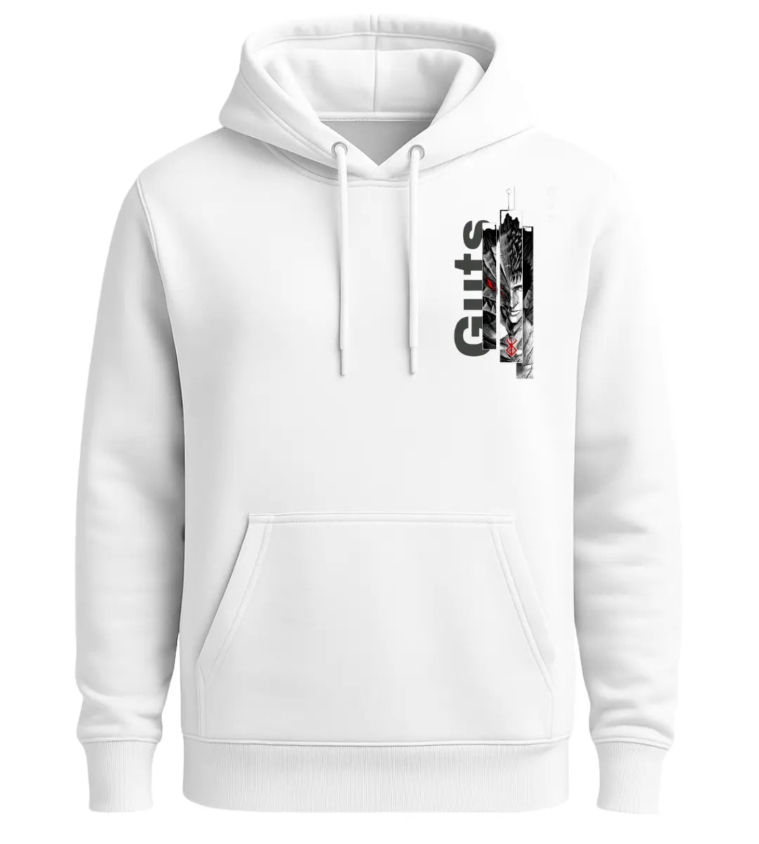 Berserk Guts Monochrome Hoodie Lorinfo