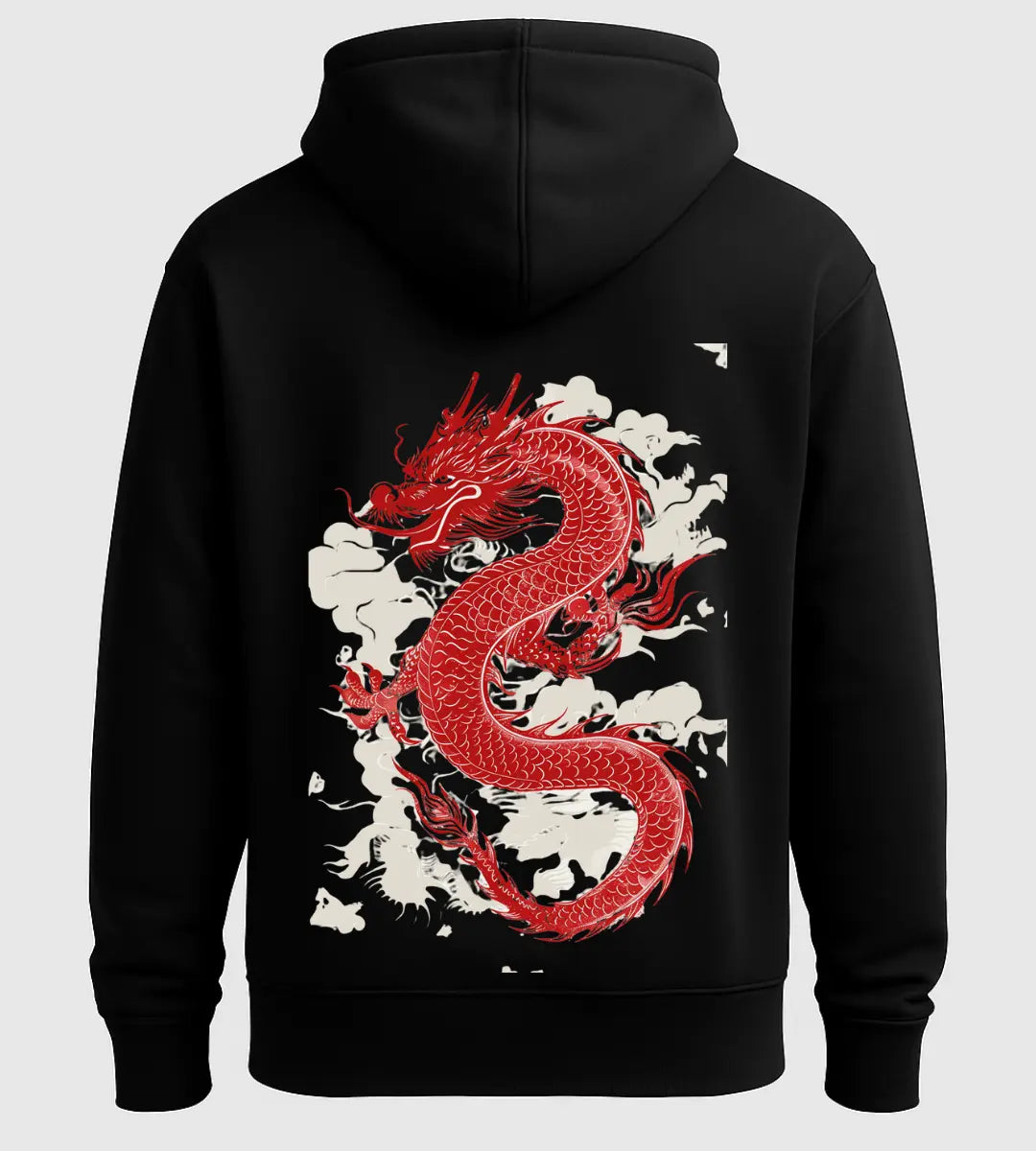 Celestial Red Dragon Hoodie Lorinfo