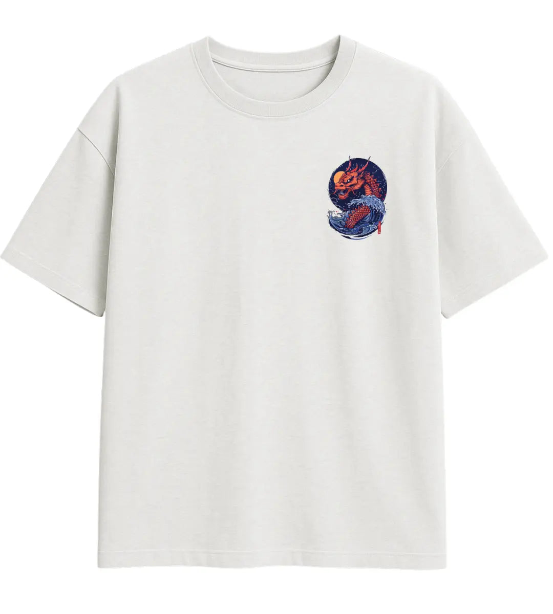 Night Tide Dragon Oversize T-Shirt Lorinfo