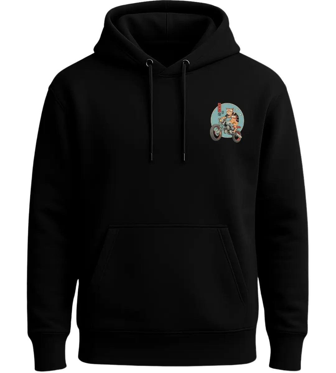 Biker Cat Hoodie Lorinfo