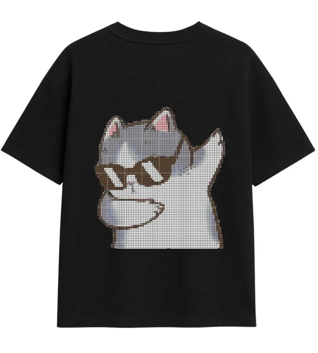Cool Pixel Cat Oversize T-Shirt Lorinfo