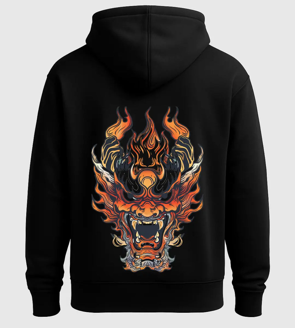 Fire Oni Hoodie Lorinfo