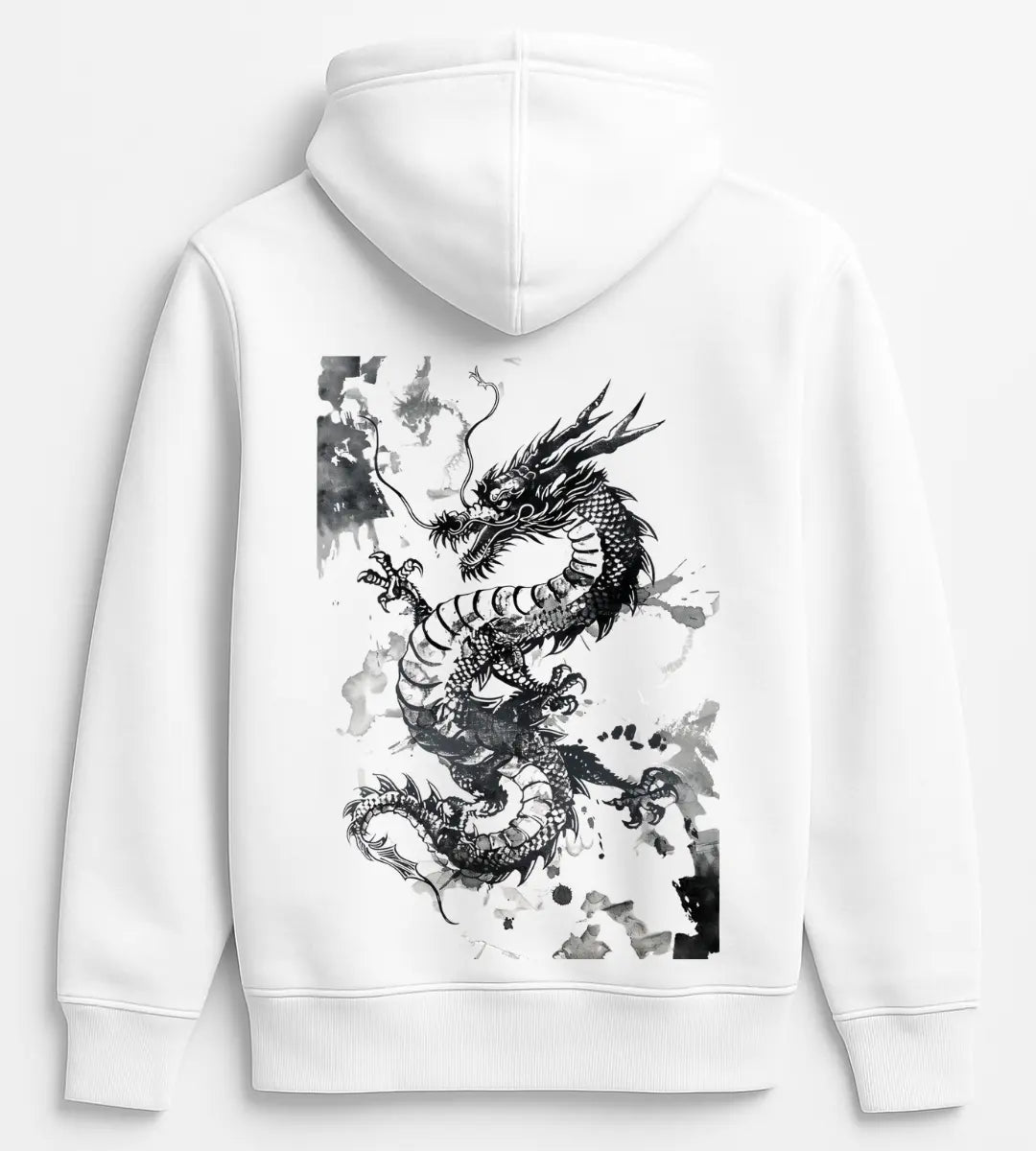 Shadow Ink Dragon Hoodie Lorinfo