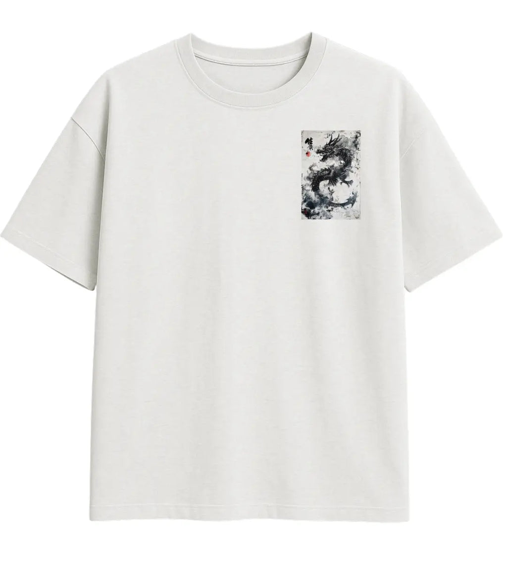 Ink Dragon Oversize T-Shirt Lorinfo