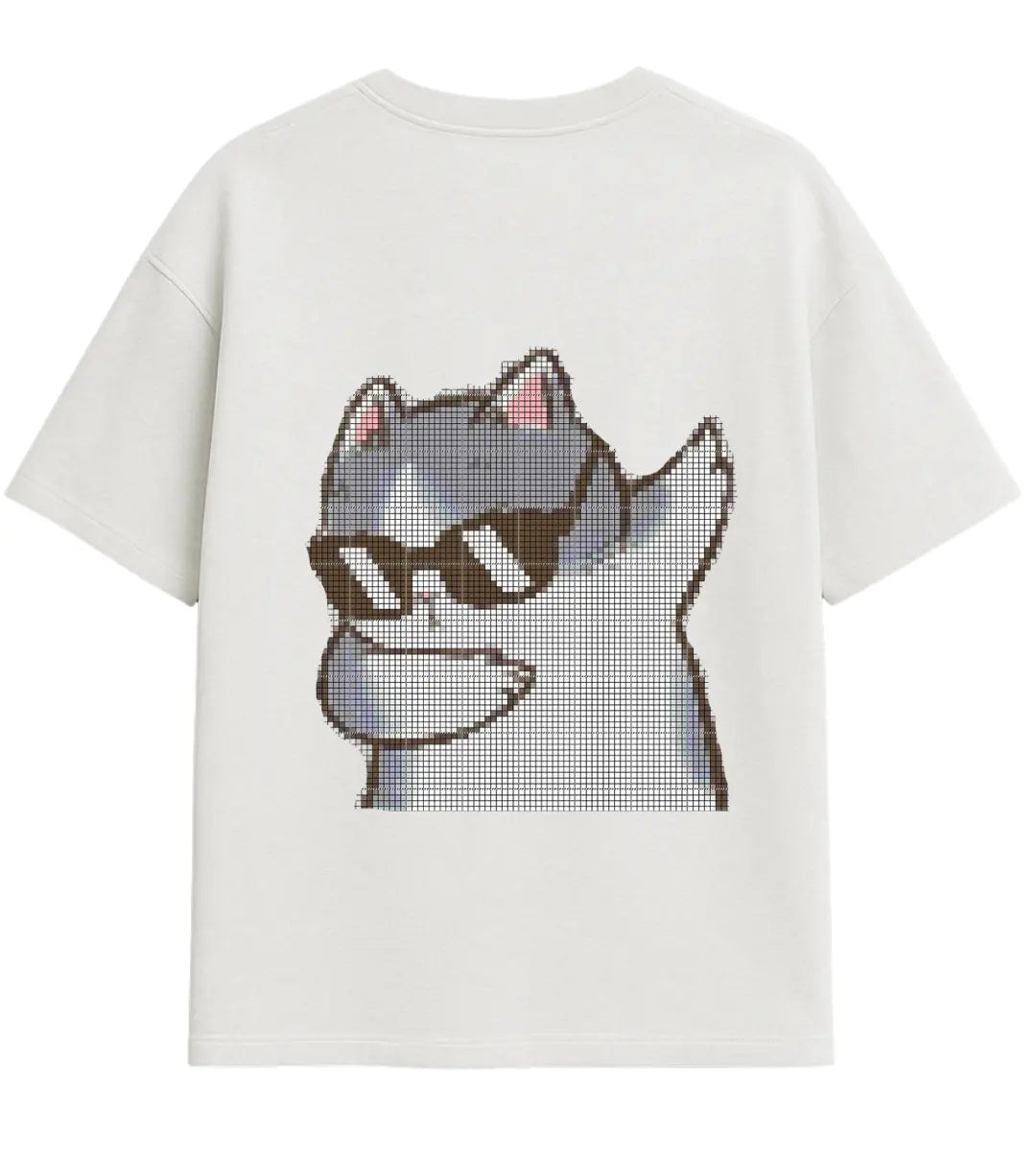 Cool Pixel Cat Oversize T-Shirt Lorinfo
