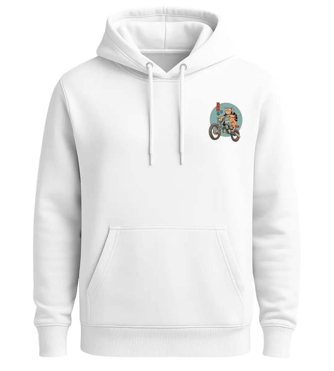 Biker Cat Hoodie Lorinfo