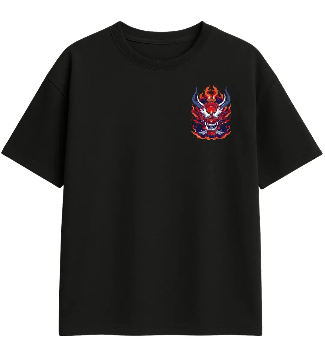 Demon Flame Oversize T-Shirt Lorinfo