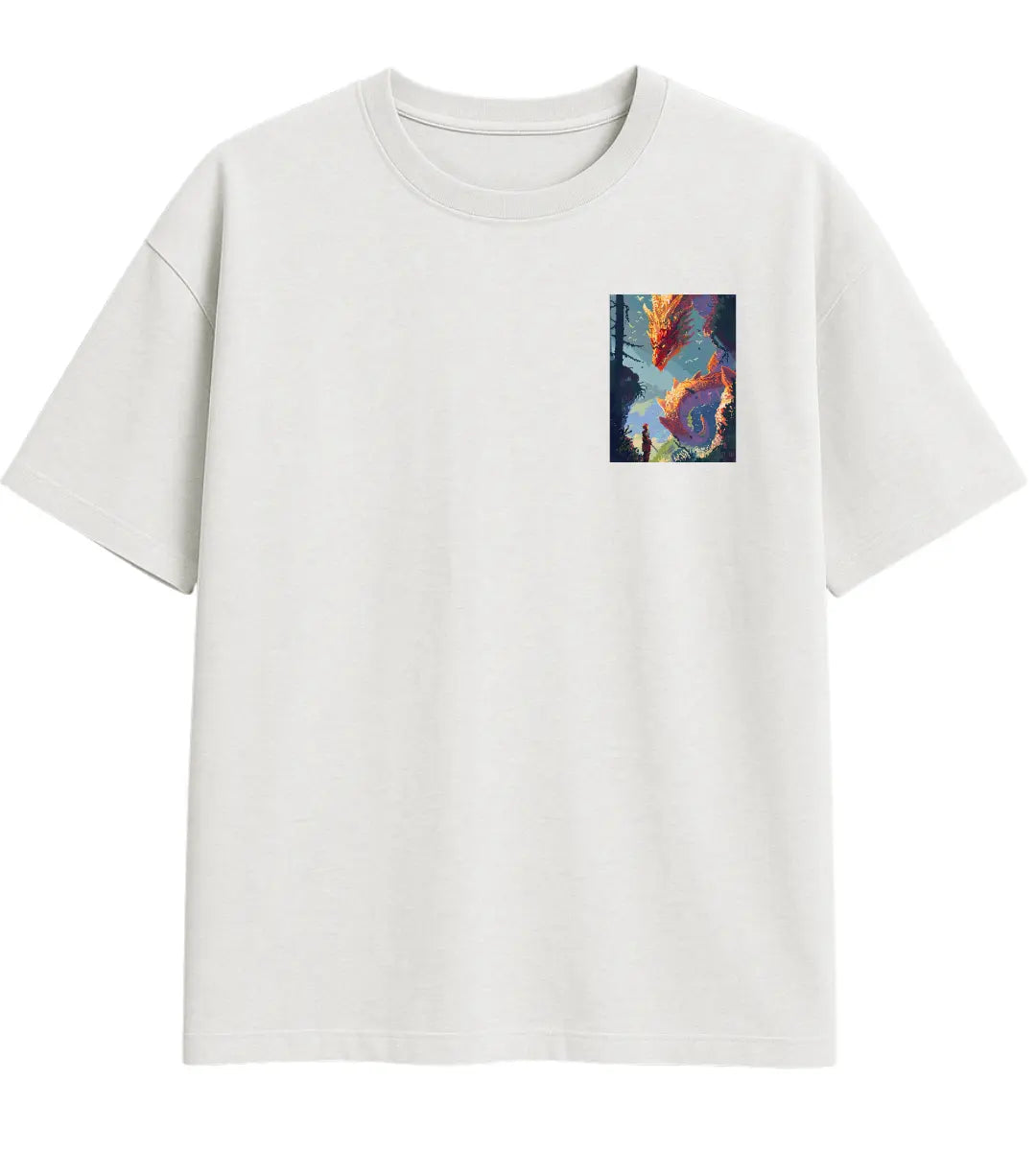 Pixel Dragon’s Gaze Oversize T-Shirt Lorinfo