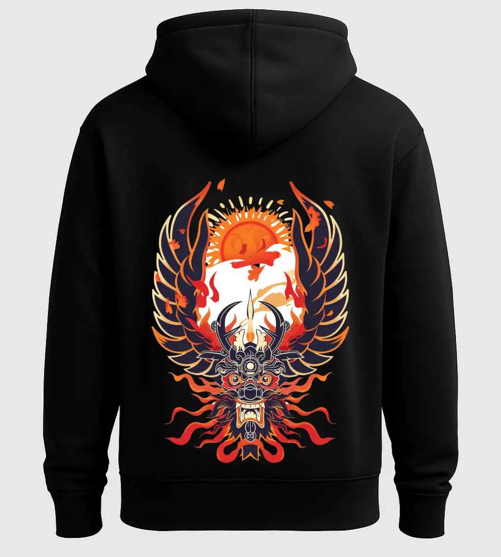Rising Sun Oni Hoodie Lorinfo