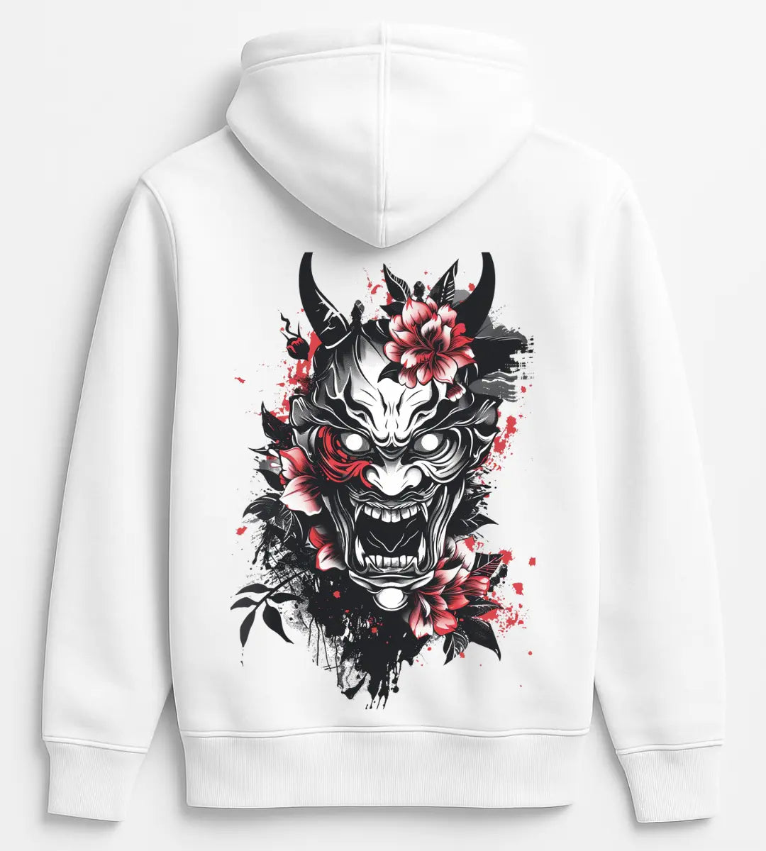 Bloody Blossom Oni Hoodie Lorinfo